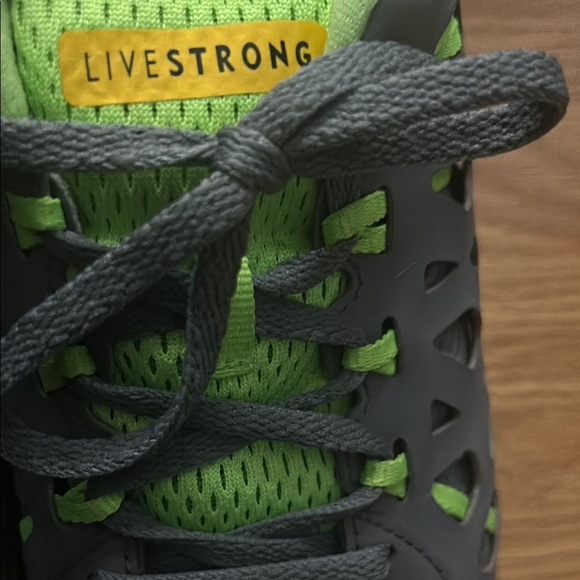 Gray and Neon Green Athletic Shoes - Picture 9 of 11